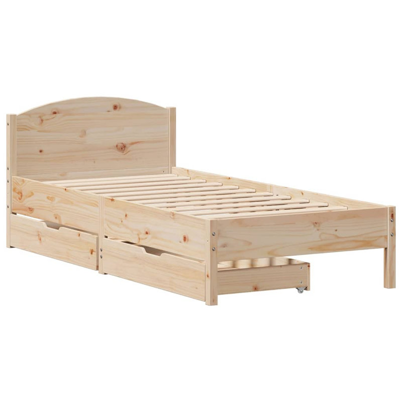 Storage Bed, Brown, European Single (90 x 200 cm)