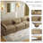 Maelina 3 - Piece Upholstered Camel Corduroy Modular Sectional Sofa with Pillow Back and Solid Wood Legs-981889229