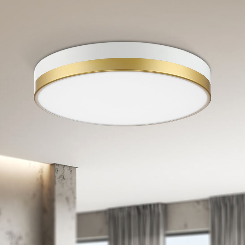 Plafonnier encastré 1 lumière DEL 13 po Hopeland, Blanc