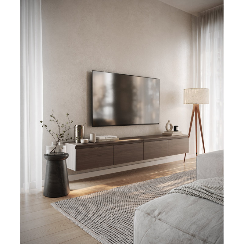 Syvanna 200 cm Wall-Mounted TV Cabinet, Brown