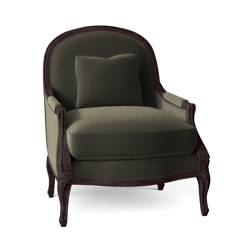 Adair Upholstered Armchair, Almond Buff, 9953 Loden Polyester