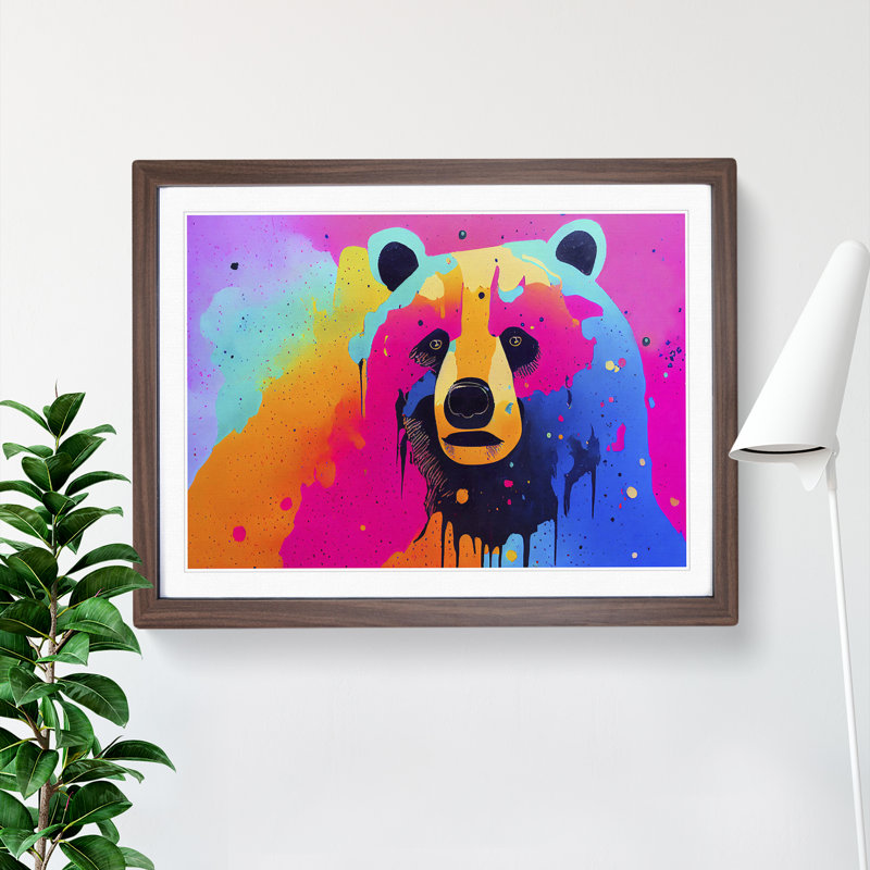 Bear Paint Splash Vol.1 - Single Picture Frame Print