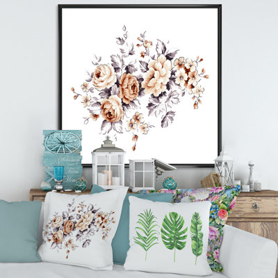 Roses sauvages roses - Peinture sur toile