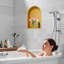 Niche de douche encastrée en acier inoxydable 13,11 x 3,94 x 19,09 po-1040240617