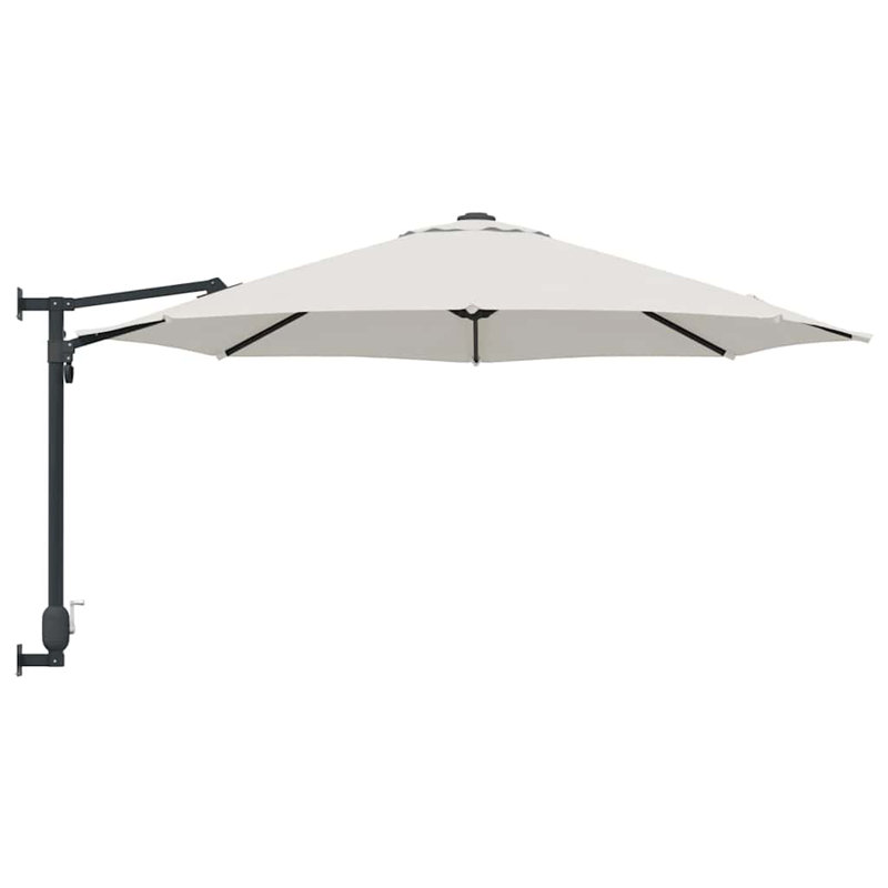 Wall Mount Parasol, Beige, 148cm H x 248cm W x 248cm D