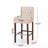 Modern Minimalist Metal Leg Bar Stool, Beige, 30" Height, High Density Fabric Seat, Commercial Grade Bar Stool