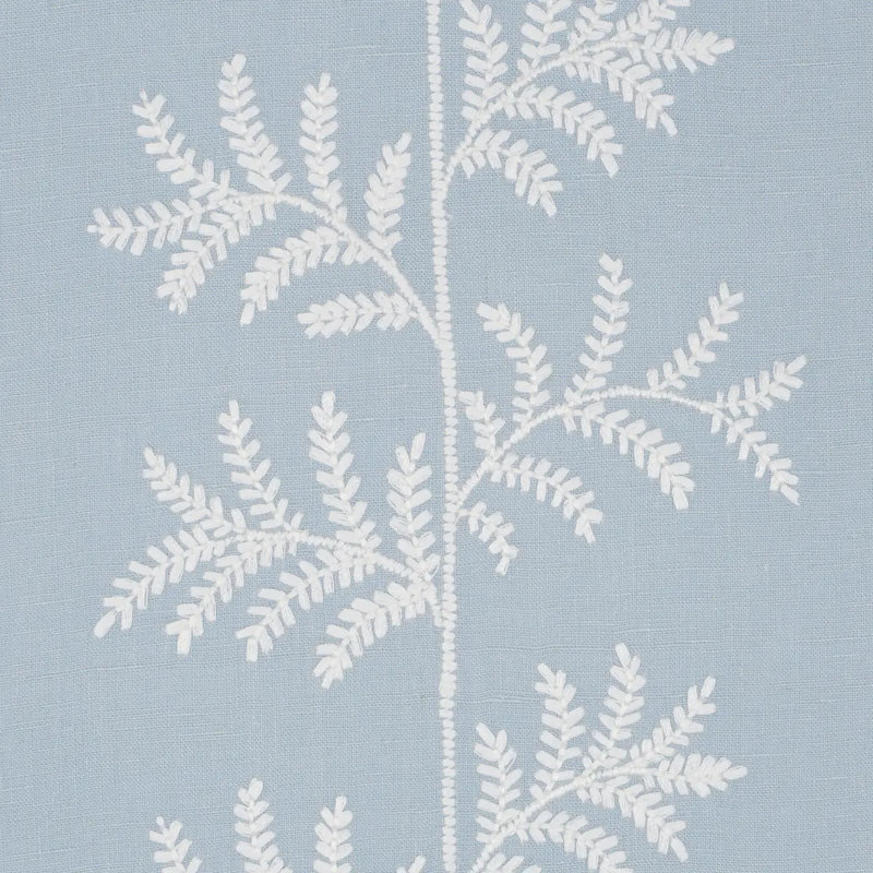 Papier peint brodé Eloise, Bleu
