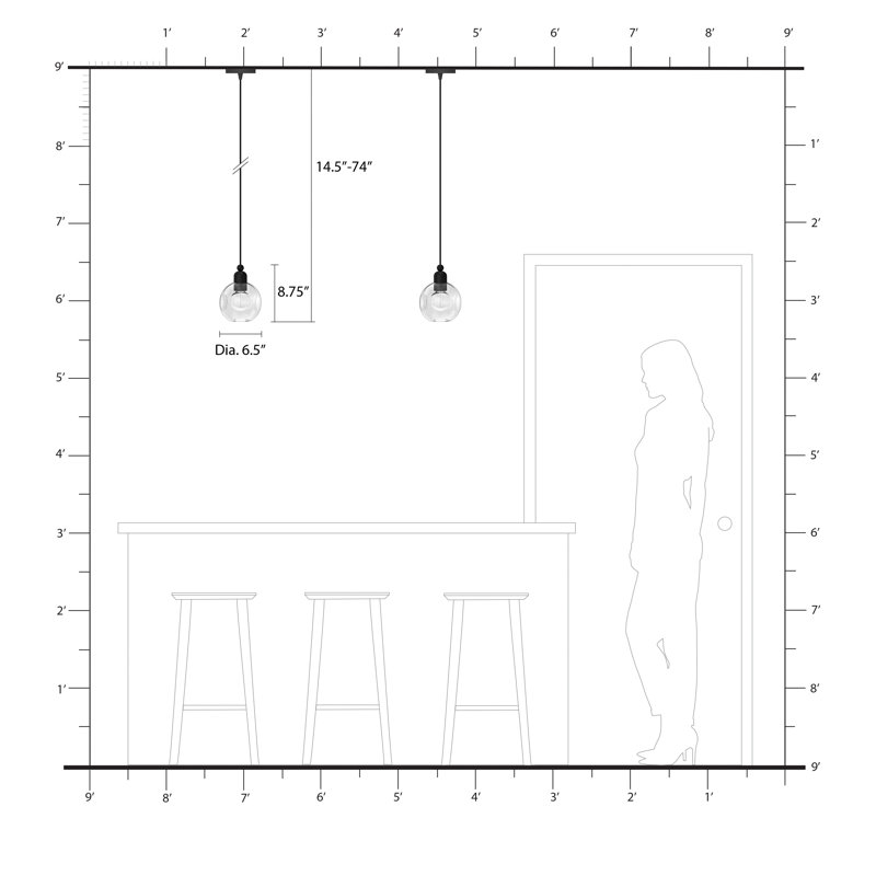 Luminaire suspendu en forme de dôme à 3 lumières, Laiton satiné