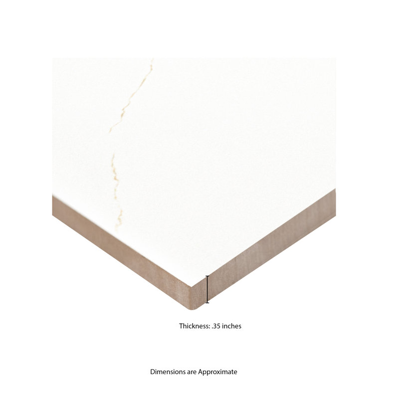 Carrelage mural en porcelaine polie 12 po x 24 po Belvia, Soleil