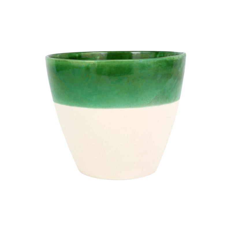 Viva Garden Reactive Cachepot, 8" H x 9.5" W x 9.5" D, Green