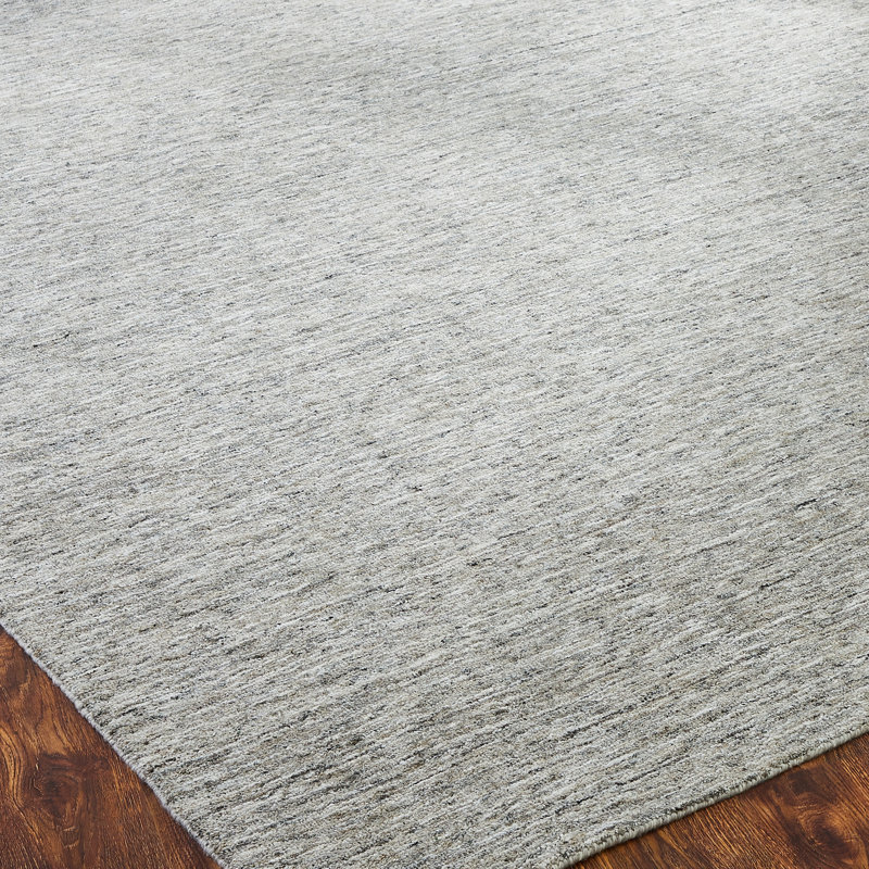 Izack Hand Loomed Area Rug in Gray, Rectangle 9' x 12'