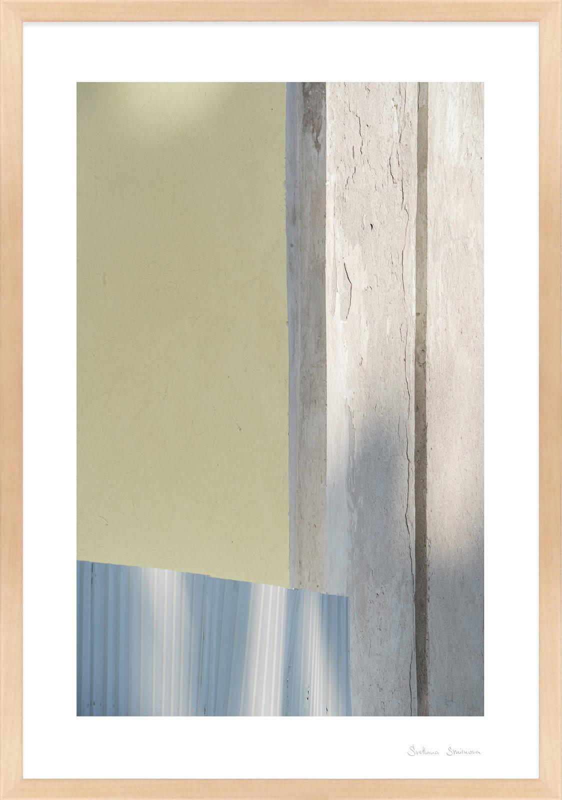 Ludvig "Sun and Concrete 1" Photo Print, Maple, 25" H x 17.5" W x 1.25" D