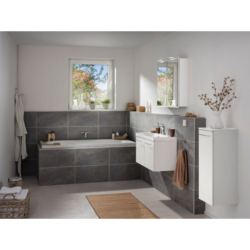 Lima Surface Mirrored Bathroom Cabinets with Mirror, White