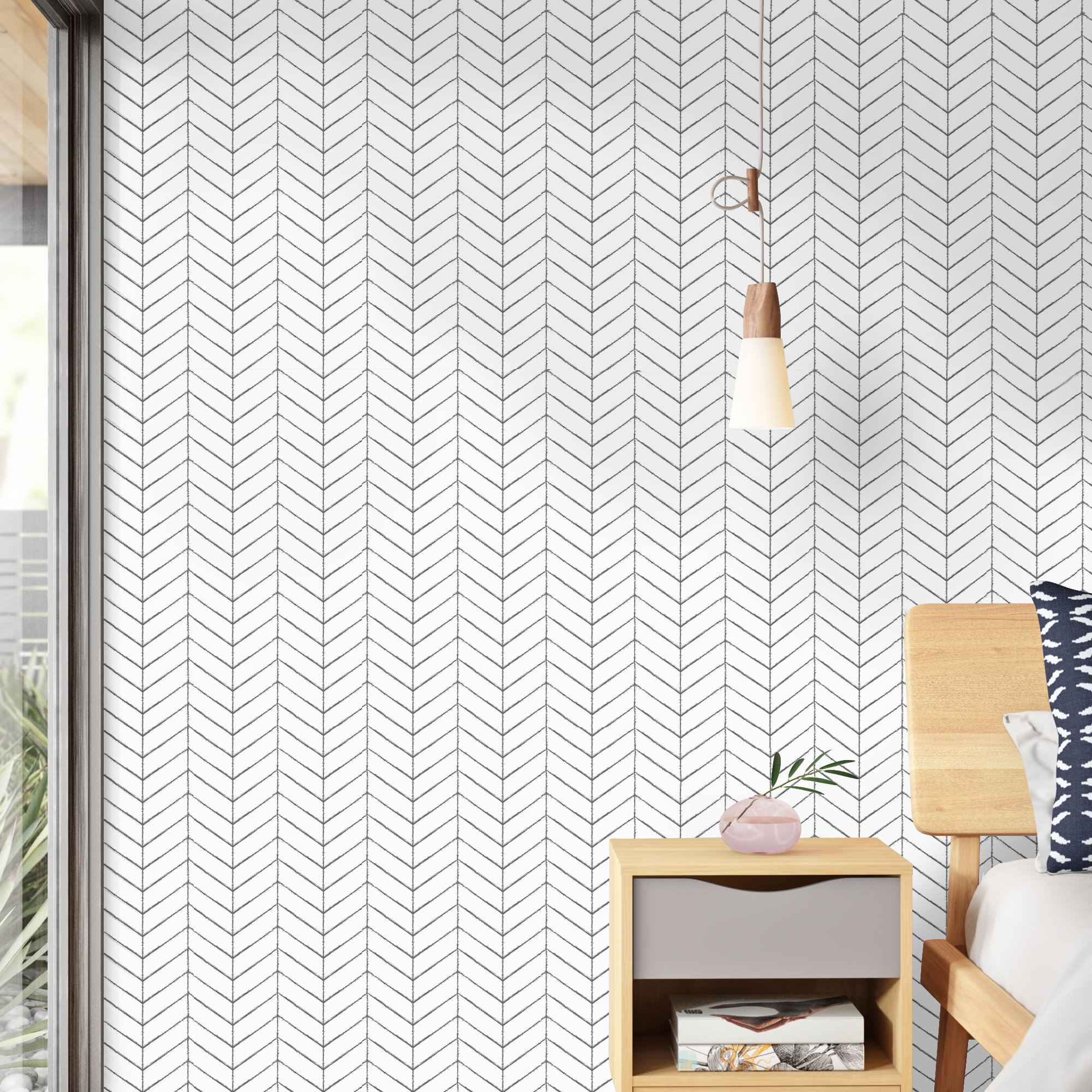 Gina 33' L x 20.5'' W Non-Woven Wallpaper Roll, Taupe