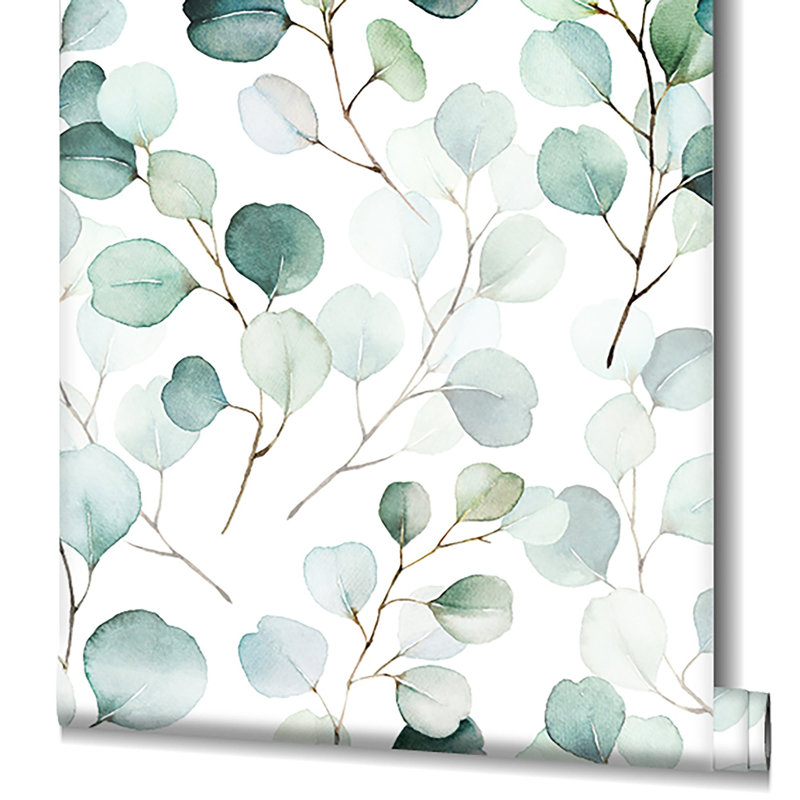 Flora Collection Eucalyptus Trailing Leaf Wallpaper Roll, Green