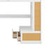 Lit mezzanine avec bureau, tablettes, tiroirs intégrés et escalier de rangement-301679285