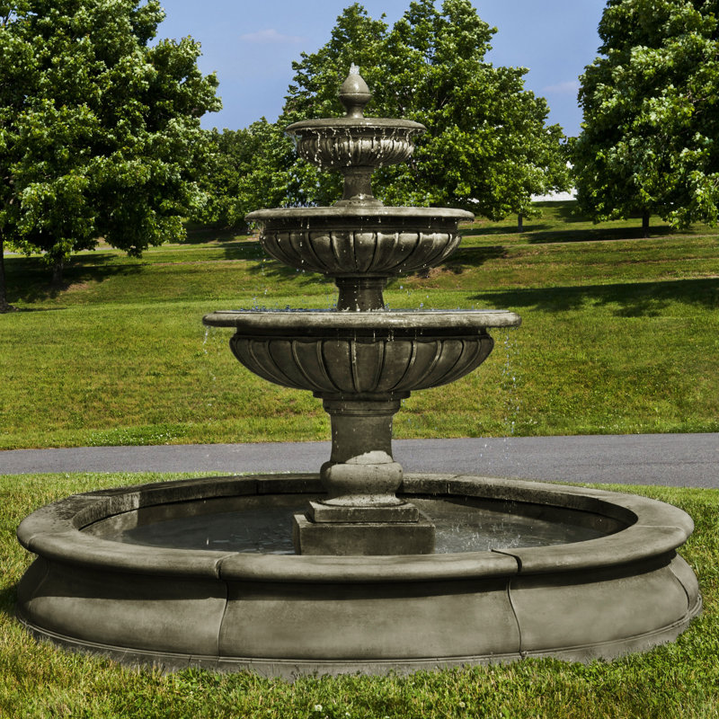 Fontaine en béton Estate Longvue, Vert