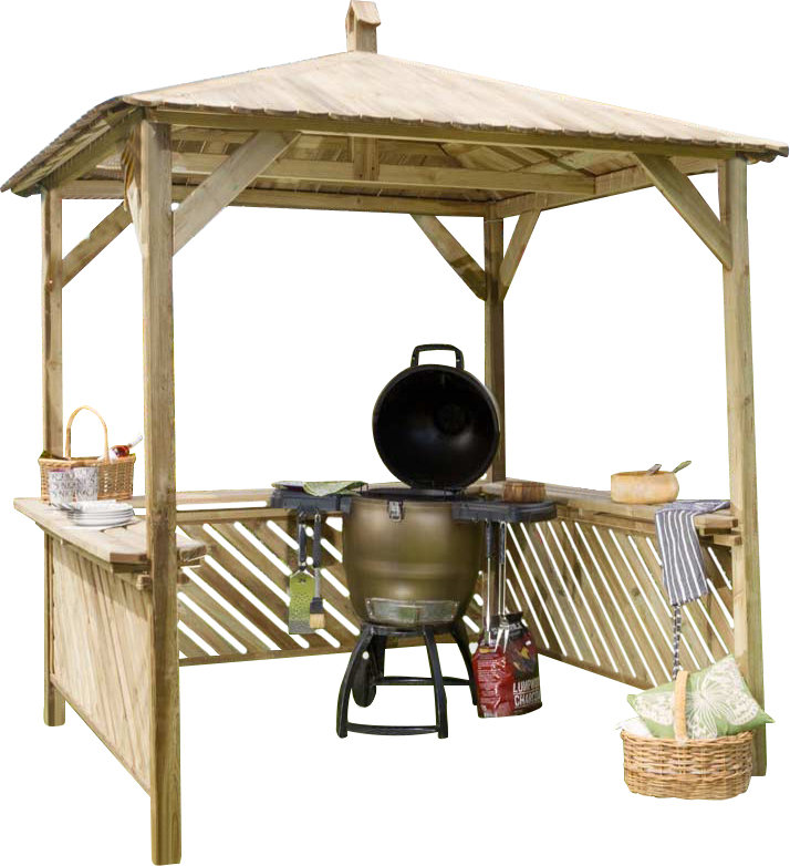 Solid Wood BBQ Gazebo