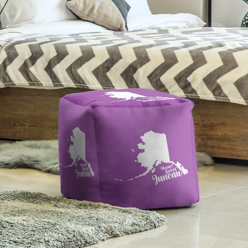 Repose-pieds cube alaska Juneau, Violet