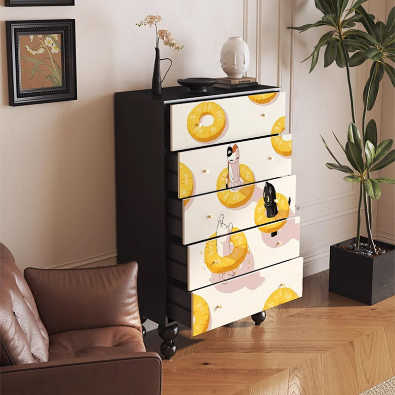 Armoire de rangement avec tiroirs en noyer
