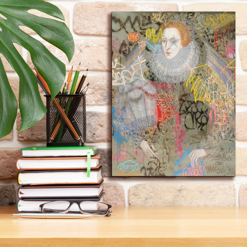 «Elizabeth 1» par Irena Orlov, art mural sur toile, H 16 po x l 12 po x P 0,75 po