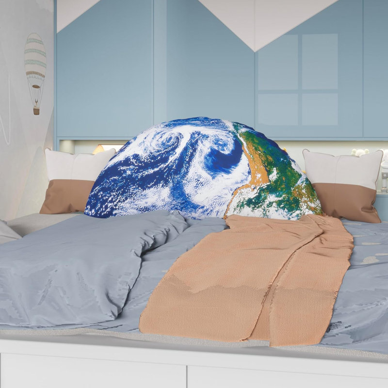 Oreiller de tête de lit simple Nature Comfort WOWMAX, grand oreiller de traversin simulé en 3D, coussin de soutien du dos pour s'asseoir dans le lit, coussin de dossier pour lit de repos