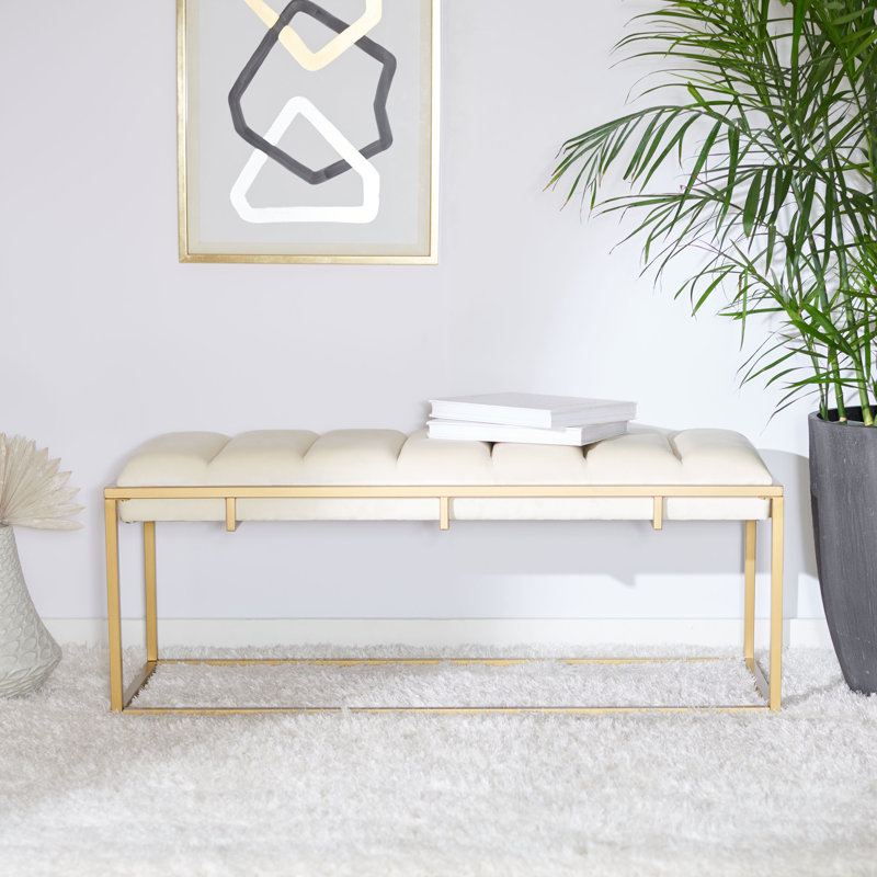 Banc rembourré Andy, Cream