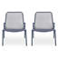 Chaise de patio en métal empilable Bisso-1244245639