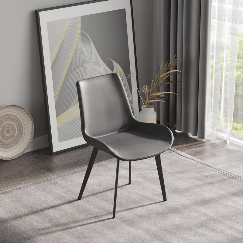 Chaise de salle à manger moderne avec un design ergonomique et des pieds en métal robustes pour le confort et la durabilité