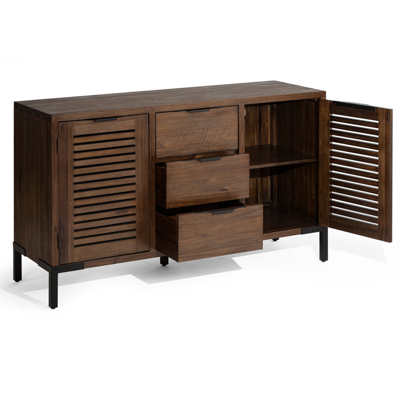 Jeann 17.72'' Solid Wood Sideboard