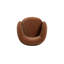 Modern 360-Degree Swivel Accent Chair with Curved Back and Deep Cushioned Seat-1793479897