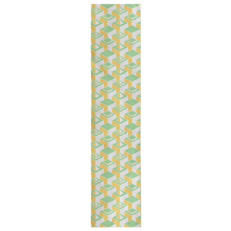Chemin de table Classic Skyscrapers, 16 po x 72 po, Jaune/vert