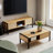 Rattan Tv Cabinet With Variable Color Light Strip, Double Sliding Doors, Tv Console-691498580