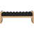 Black Boucle Fabric / Natural Finish