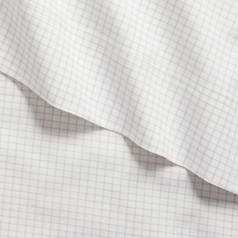 Ensemble de draps en percale 100% coton à densité de tissage 200 fils, Gris foncé, Très grand