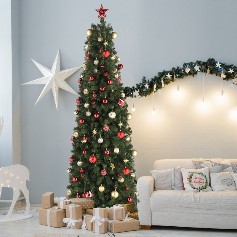 7.5' Lighted Pine Christmas Tree