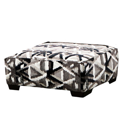 Carré contemporain au design dynamique, siège à ressorts ensachés, pieds fuselés en plastique, profondeur de 38 pouces, chenille multicolore et hauteur en bois massif,