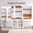 72"H White Wood Two-Tone Storage Cabinet Bookcases With With Adjustable Shelves-911286138