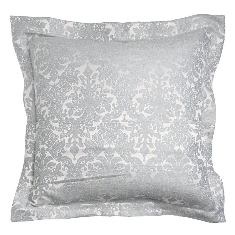 Baroque Euro Pillow Cover, Platinum