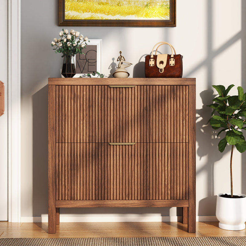 Armoire de rangement pour 18 paires de chaussures, Bois brun
