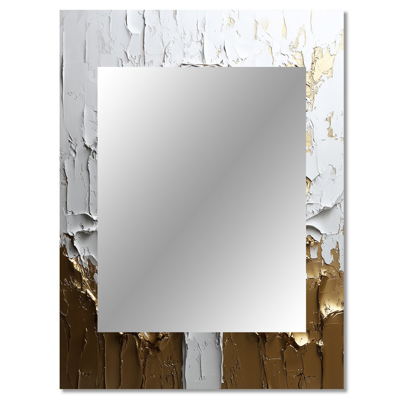 White An Gold Christianity Cross Dream II - Christianity Decorative Wall Mirror, Traditional Mirror, Printed Metal Art