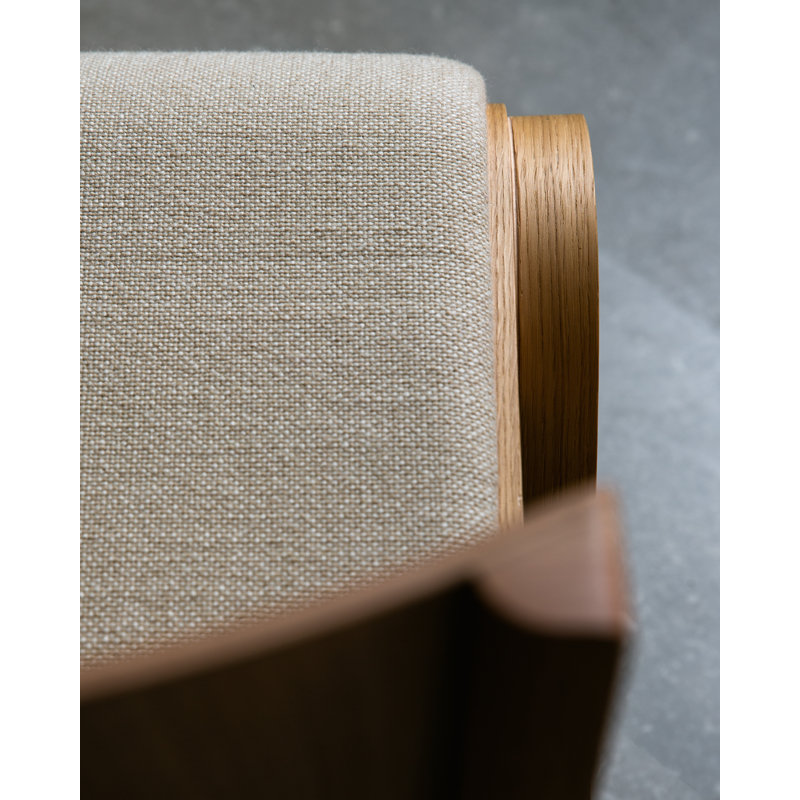 Ready Upholstered Dining Chair, Red Stained Oak, Bouclé 02 Acrylic