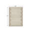 Tapis moyen Emery avec bordure brune, laine touffetée beige 5 x 7