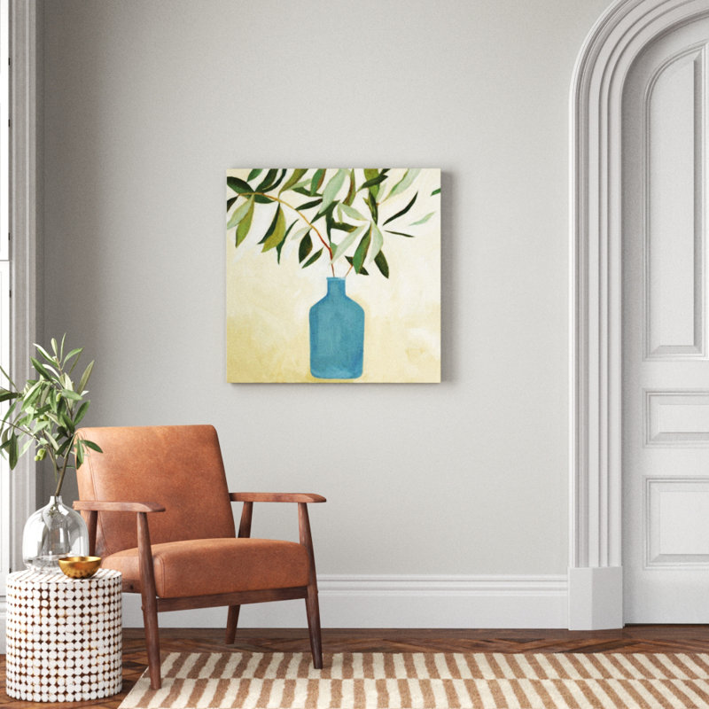 «green "still life v" , peinture, H 32 po x l 32 po x P 1,5 po, Toile tendue
