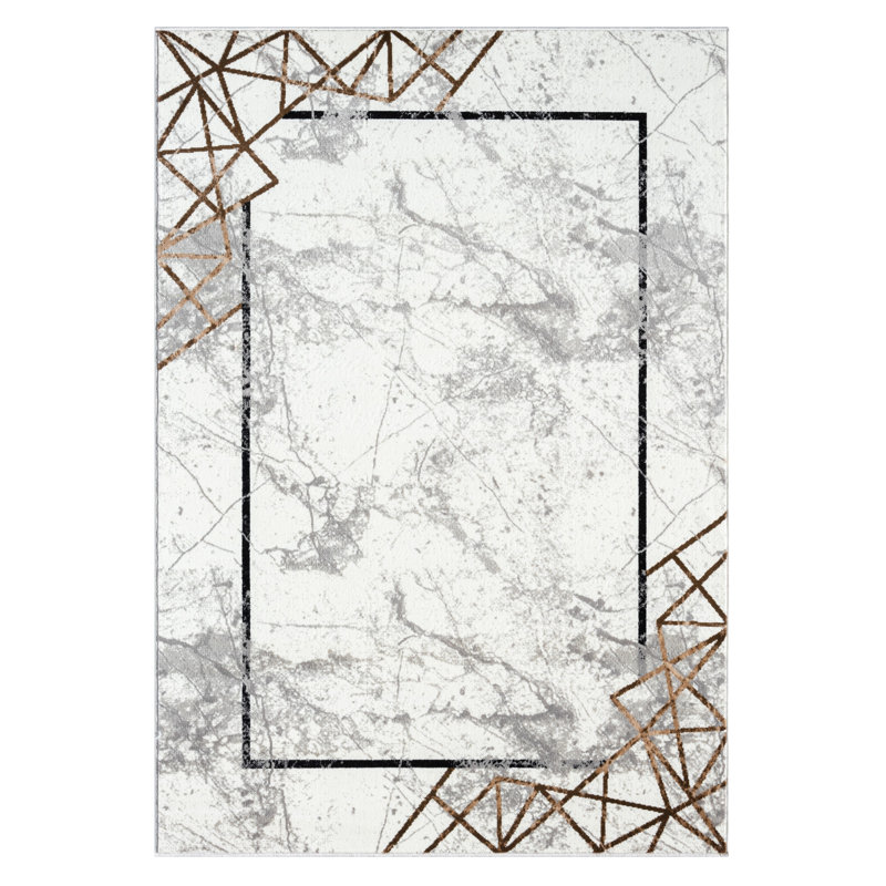 Vladya Abstract Border Area Rug, Rectangle 7'10" x 10'10"