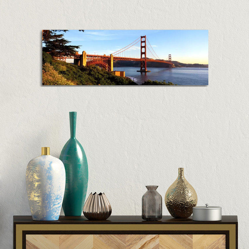 USA, California, San Francisco, Golden Gate Bridge - Wrapped Canvas Panoramic Print, 30.48 cm H x 91.44 cm W x 1.91 cm D