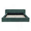  Structure de lit tapissier avec tissu épais, lit plateforme en chenille avec tête de lit et structure solide (87 po x 67 po x 23,5 po)-1772107750