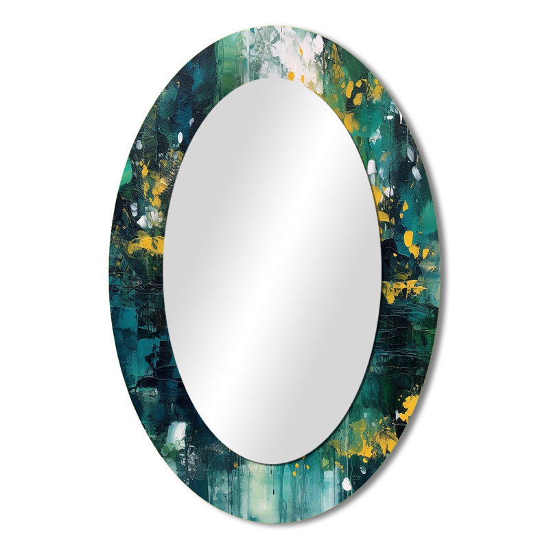 «Yellow Green» - Miroir mural jaune, 36 po x 24 po