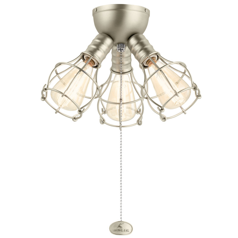Ventilateur de plafond 3 lumières DEL, Bronze vieilli