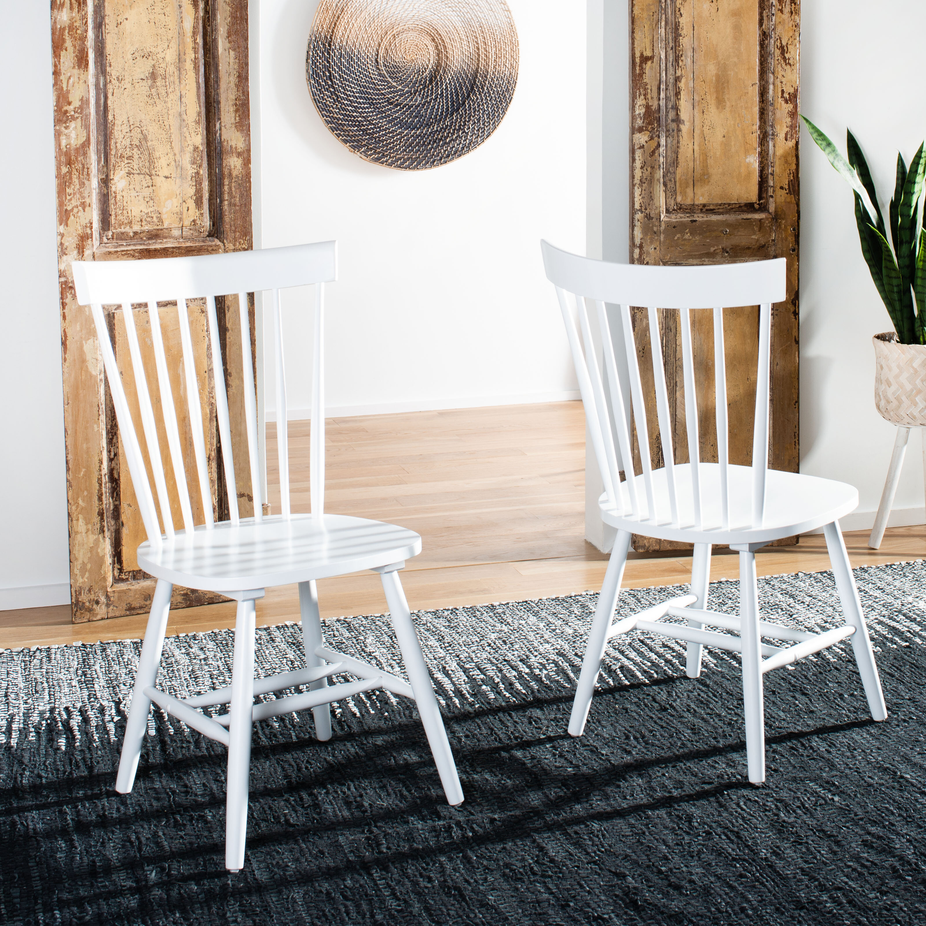 White and discount oak kitchen chairs